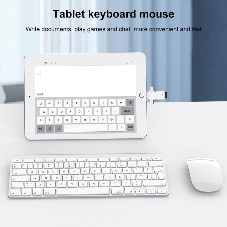 USB 2.0 to 8 Pin + USB-C / Type-C + Micro USB  OTG Adapter - Converter & Adapter by PMC Jewellery | Online Shopping South Africa | PMC Jewellery | Buy Now Pay Later Mobicred