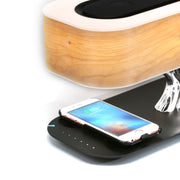 Tree Light Bluetooth Speaker Desk Lamp Phone Wireless Charger, EU Plug