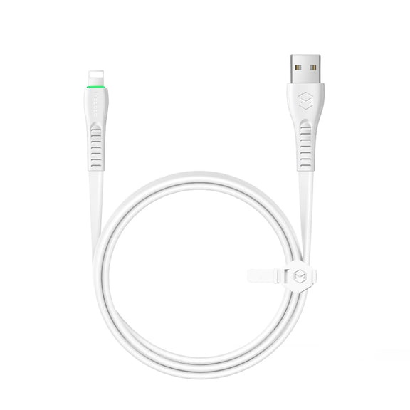 Mcdodo CA-6362 Flying Fish Series 8 Pin to USB LED Cable, Length: 1.8m(White)