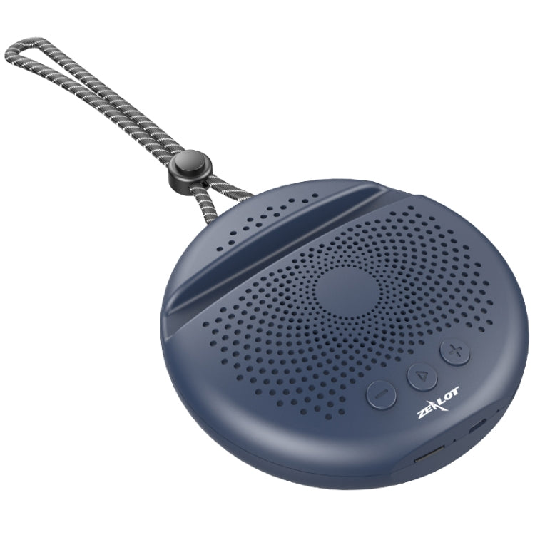 ZEALOT S24 Portable Stereo Bluetooth Speaker with Lanyard & Mobile Card Slot Holder, Supports Hands-free Call & TF Card (Dark Blue)