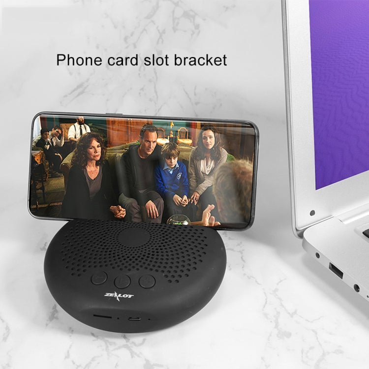 ZEALOT S24 Portable Stereo Bluetooth Speaker with Lanyard & Mobile Card Slot Holder, Supports Hands-free Call & TF Card (Dark Blue)