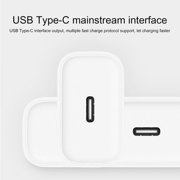 Original Xiaomi Youpin ZMI 20W Quick Charger Power Adapter with Type-C / USB-C to 8 Pin Charging Cable, US Plug(White)