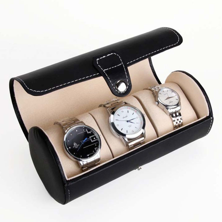 Portable Travel Watch Cylinder Protective Box Storage Bag(Black) - free shipping - PMc TechLife - Order now!