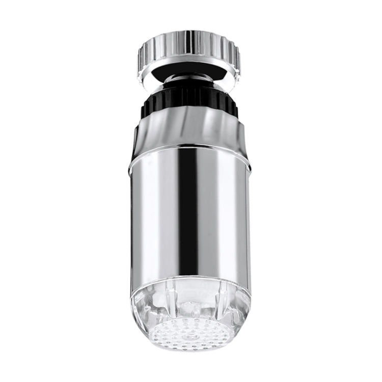 SDF-B2 1 LED ABS Temperature Sensor RGB LED Faucet Light Water Glow Shower, Size: 78 x 28mm, Interface: 22mm (Silver)