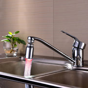 SDF2-B13 1 LED Temperature Sensor RGB LED Faucet Light Water Glow Shower, Size: 78 x 30mm, Interface: 22mm (Silver)