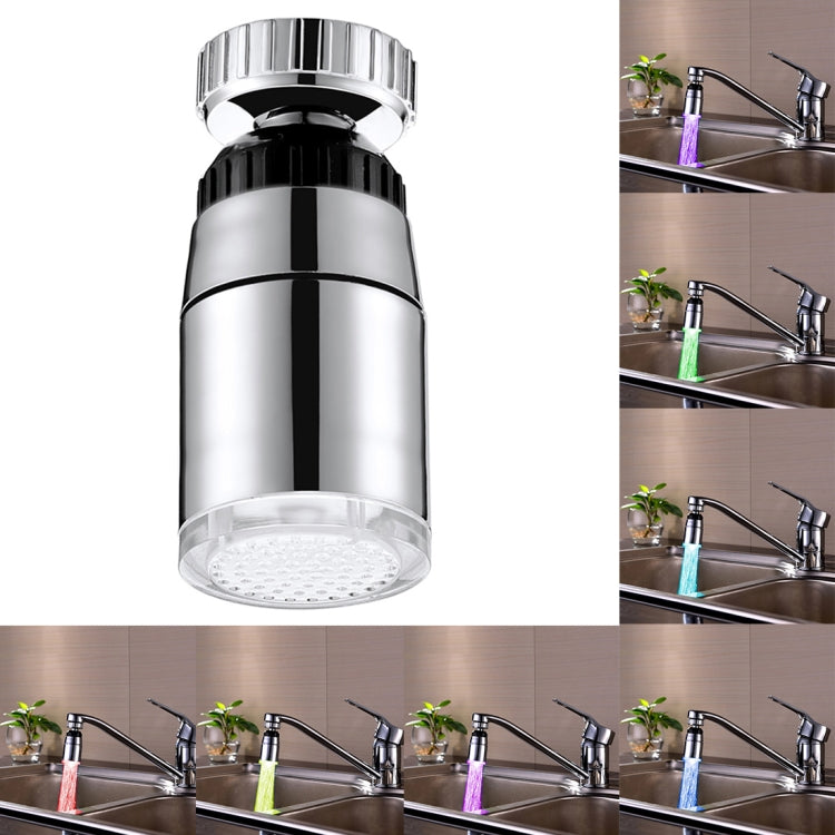 SDF-B9 1 LED ABS Colorful Change LED Faucet Light Water Glow Shower, Size: 58 x 28mm, Interface: 22mm (Silver) - Shower Head by PMC TechLife | Online Shopping South Africa | PMC TechLife | Buy Now Pay Later Mobicred