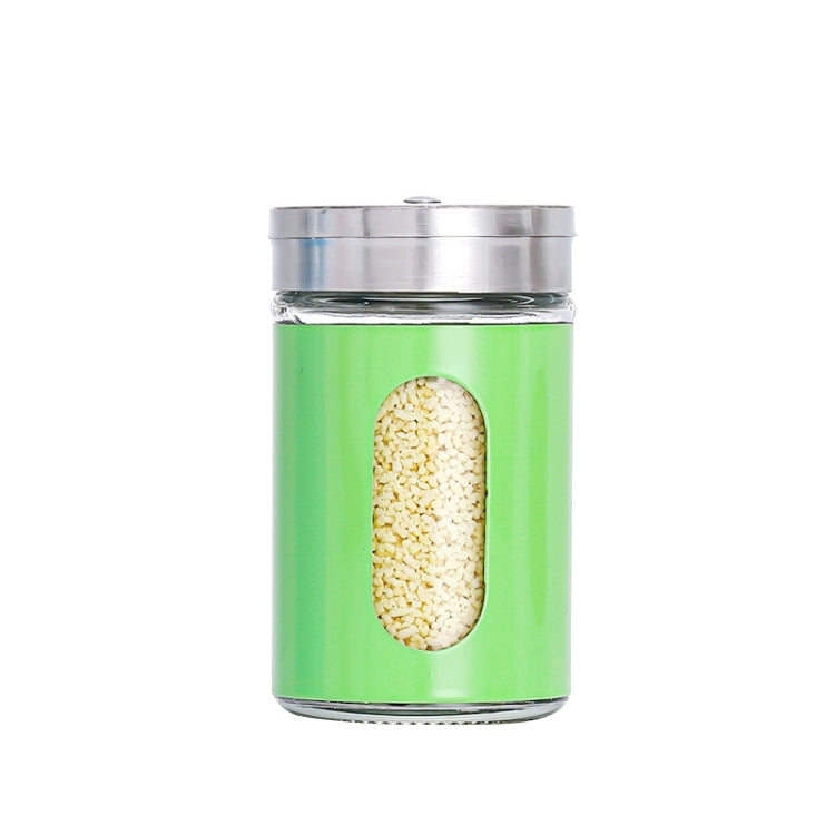 Stainless Steel Lid Glass Seasoning Jar Kitchen Supplies (Green) - Condiment Bottles & Hip Flasks by PMC TechLife | Online Shopping South Africa | PMC TechLife | Buy Now Pay Later Mobicred