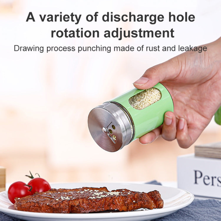 Stainless Steel Lid Glass Seasoning Jar Kitchen Supplies (White) - Condiment Bottles & Hip Flasks by PMC TechLife | Online Shopping South Africa | PMC TechLife | Buy Now Pay Later Mobicred