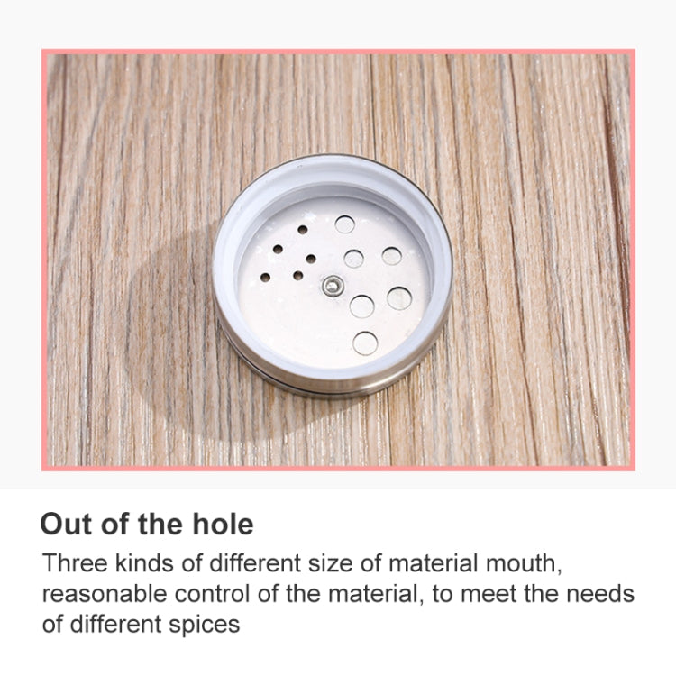 Stainless Steel Lid Glass Seasoning Jar Kitchen Supplies (White) - Condiment Bottles & Hip Flasks by PMC TechLife | Online Shopping South Africa | PMC TechLife | Buy Now Pay Later Mobicred