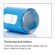 Stainless Steel Lid Glass Seasoning Jar Kitchen Supplies (Blue)
