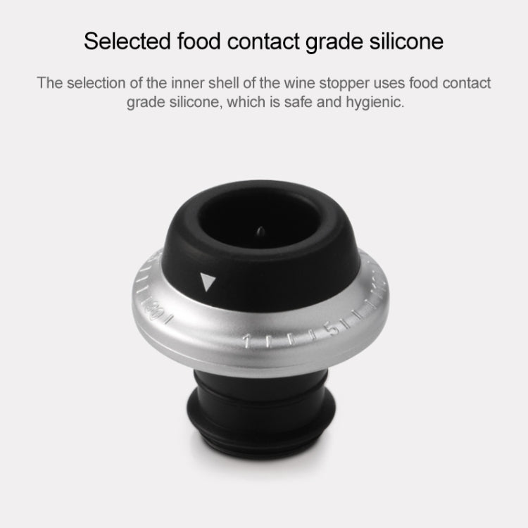 Original Xiaomi Youpin CircleJoy Stainless Steel Red Wine Preservation Stopper Set, Style: 4 Stoppers in One Pump - Bottle Stopper by Xiaomi Youpin | Online Shopping South Africa | PMC TechLife | Buy Now Pay Later Mobicred