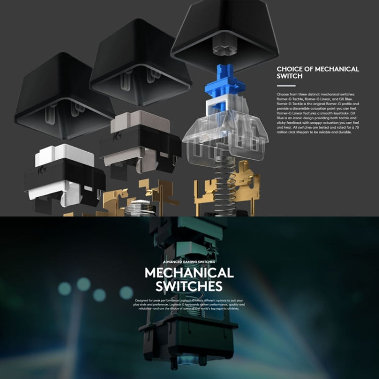 Logitech G512 RGB C-axis Mechanical Wired Gaming Keyboard, Length: 1.8m (Black) - free shipping - PMC Jewellery - Order now!