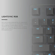 Logitech G512 RGB L-axis Mechanical Wired Gaming Keyboard, Length: 1.8m (Black)