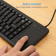 DS-8800 USB Interface Prevent Water Splashing Laser Engraving Character One-piece Wired Touchpad Keyboard, Length: 1.5m