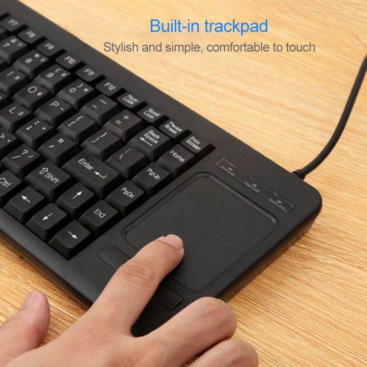 DS-8800 PS / 2 Interface Prevent Water Splashing Laser Engraving Character One-piece Wired Touchpad Keyboard, Length: 1.5m - Wired Keyboard by PMC Jewellery | Online Shopping South Africa | PMC Jewellery | Buy Now Pay Later Mobicred