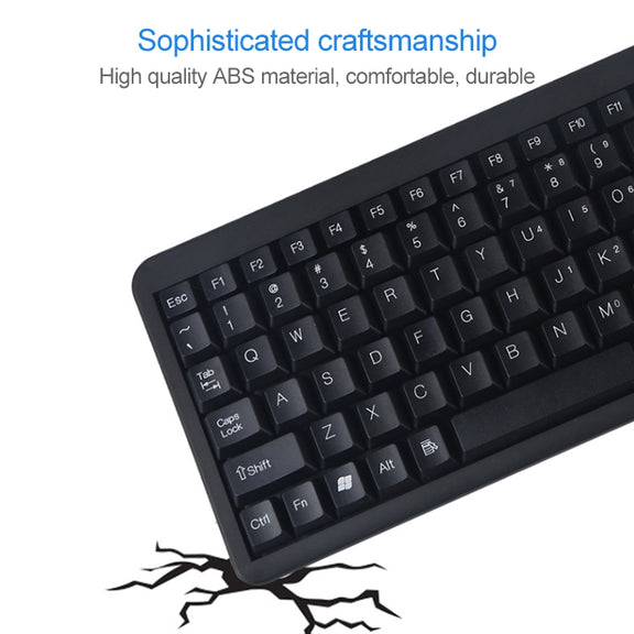 DS-8900 PS / 2 Interface Prevent Water Splashing Laser Engraving Character One-piece Wired Trackball Keyboard, Length: 1.5m