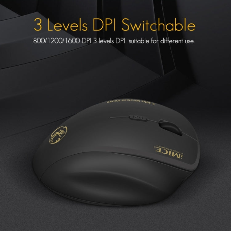 iMICE G6 Wireless Mouse 2.4G Office Mouse 6-button Gaming Mouse(Black) - free shipping - PMC Jewellery - Order now!
