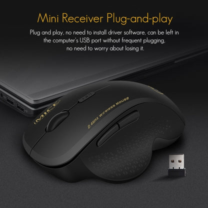 iMICE G6 Wireless Mouse 2.4G Office Mouse 6-button Gaming Mouse(Black) - free shipping - PMC Jewellery - Order now!
