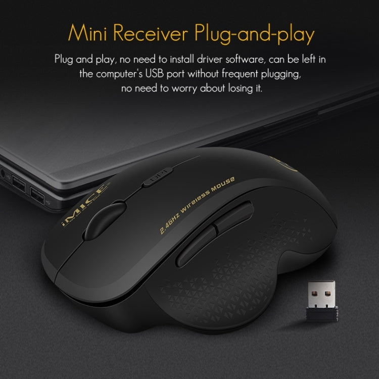 iMICE G6 Wireless Mouse 2.4G Office Mouse 6-button Gaming Mouse(Red)