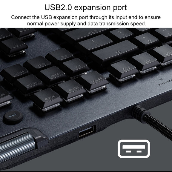 Logitech G813 RGB Mechanical Wired Gaming Keyboard (GL-Linear), Length: 1.8m