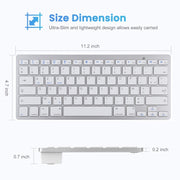 WB-8022 Ultra-thin Wireless Bluetooth Keyboard for iPad, Samsung, Huawei, Xiaomi, Tablet PCs or Smartphones, French Keys(Silver)