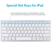 WB-8022 Ultra-thin Wireless Bluetooth Keyboard for iPad, Samsung, Huawei, Xiaomi, Tablet PCs or Smartphones, Ko Language Keys(Silver)