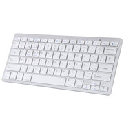 WB-8022 Ultra-thin Wireless Bluetooth Keyboard for iPad, Samsung, Huawei, Xiaomi, Tablet PCs or Smartphones, Spanish Keys(Silver)