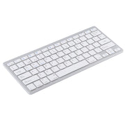 WB-8022 Ultra-thin Wireless Bluetooth Keyboard for iPad, Samsung, Huawei, Xiaomi, Tablet PCs or Smartphones, Spanish Keys(Silver)