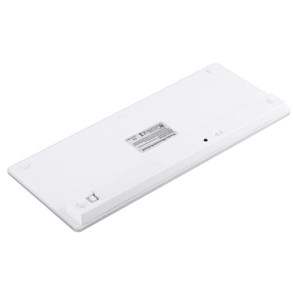WB-8022 Ultra-thin Wireless Bluetooth Keyboard for iPad, Samsung, Huawei, Xiaomi, Tablet PCs or Smartphones, Spanish Keys(Silver)