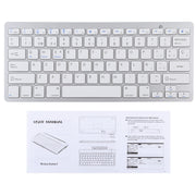 WB-8022 Ultra-thin Wireless Bluetooth Keyboard for iPad, Samsung, Huawei, Xiaomi, Tablet PCs or Smartphones, Spanish Keys(Silver)