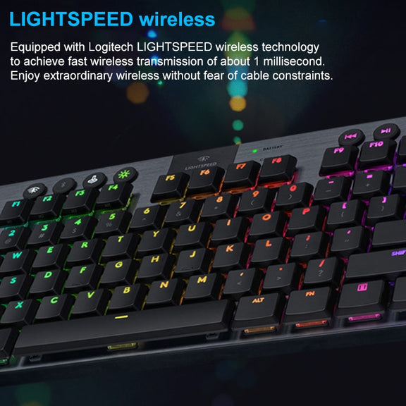 Logitech G913 TKL Wireless RGB Mechanical Gaming Keyboard (GL-Clicky)