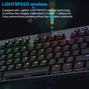 Logitech G913 TKL Wireless RGB Mechanical Gaming Keyboard, Tea Shaft (GL-Tactile)(Black)