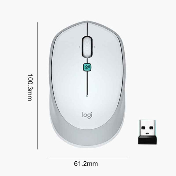 Logitech Voice M380 4 Buttons Smart Voice Input Wireless Mouse (Silver Grey)