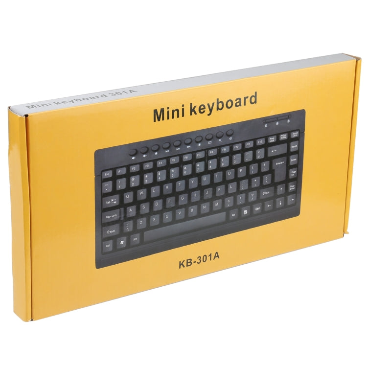KB-301A Multimedia Notebook Mini Wired Keyboard, Arabic Version (Black) - Wired Keyboard by PMC TechLife | Online Shopping South Africa | PMC TechLife | Buy Now Pay Later Mobicred