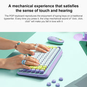 Logitech POP KEYS Round Button Bluetooth Mechanical Keyboard (Purple)