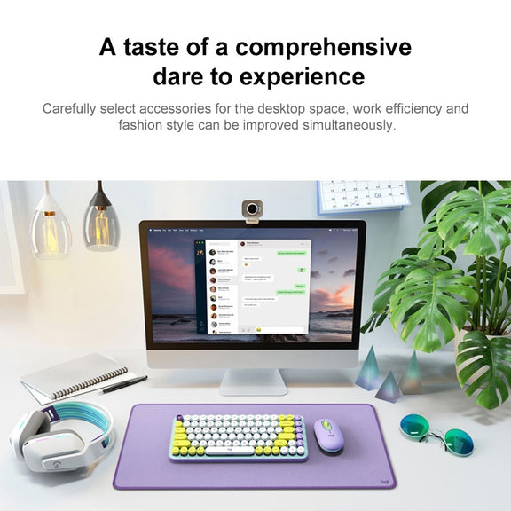 Logitech POP KEYS Round Button Bluetooth Mechanical Keyboard (Purple)