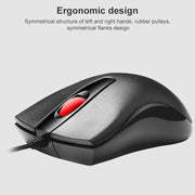 ZGB S500 Square Keycap Wired Keyboard + Mouse Set (Black)