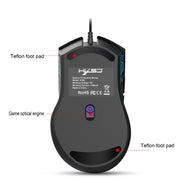 HXSJ X100 7-buttons 3600 DPI Cool Glowing Wired Gaming Mouse, Cable Length: 1.5m (Black)