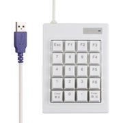 DX-20A 20-keys USB Wired Mechanical Black Shaft Mini Numeric Keyboard (White)