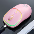 iMICE W-618 Rechargeable 4 Buttons 1600 DPI 2.4GHz Silent Wireless Mouse for Computer PC Laptop (Pink) - free shipping - PMC TechLife - Order now!