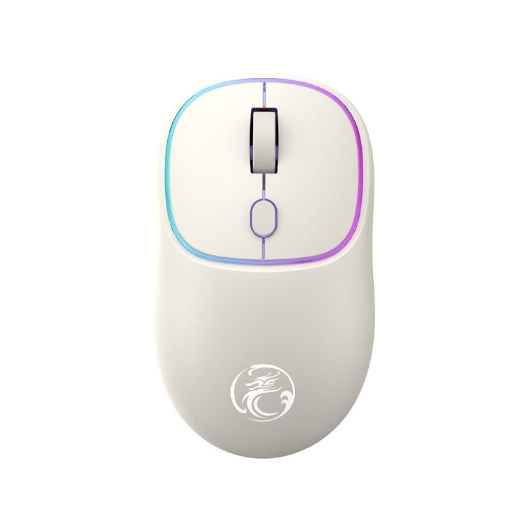 iMICE W-618 Rechargeable 4 Buttons 1600 DPI 2.4GHz Silent Wireless Mouse for Computer PC Laptop (Milk Tea)