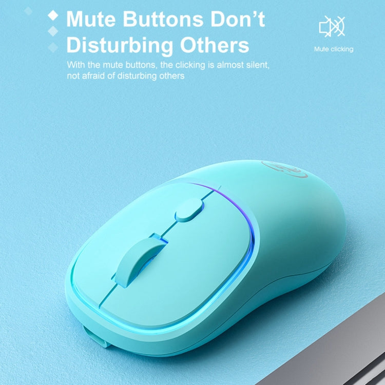 iMICE W-618 Rechargeable 4 Buttons 1600 DPI 2.4GHz Silent Wireless Mouse for Computer PC Laptop (Milk Tea)