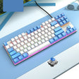 FOREV FV-301 87-keys Blue Axis Mechanical Gaming Keyboard, Cable Length: 1.6m(White Blue) - Wired Keyboard by PMC TechLife | Online Shopping South Africa | PMC TechLife | Buy Now Pay Later Mobicred
