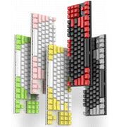 FOREV FV-301 87-keys Blue Axis Mechanical Gaming Keyboard, Cable Length: 1.6m(White Blue)