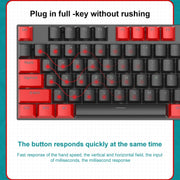 FOREV FV-301 87-keys Blue Axis Mechanical Gaming Keyboard, Cable Length: 1.6m(White Blue)