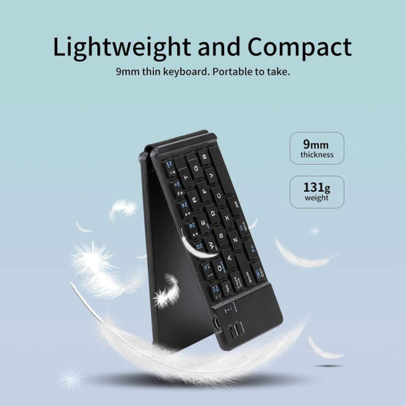 Mini Wireless Bluetooth Folding Keyboard (White)