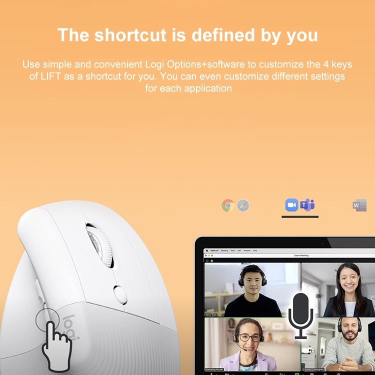 Logitech Lift Vertical 1000DPI 2.4GHz Ergonomic Wireless Bluetooth Dual Mode Mouse (Black) - free shipping - PMC Jewellery - Order now!