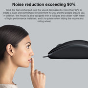 Logitech M110 1000DPI Wired Mouse USB Silent Mouse (Black)