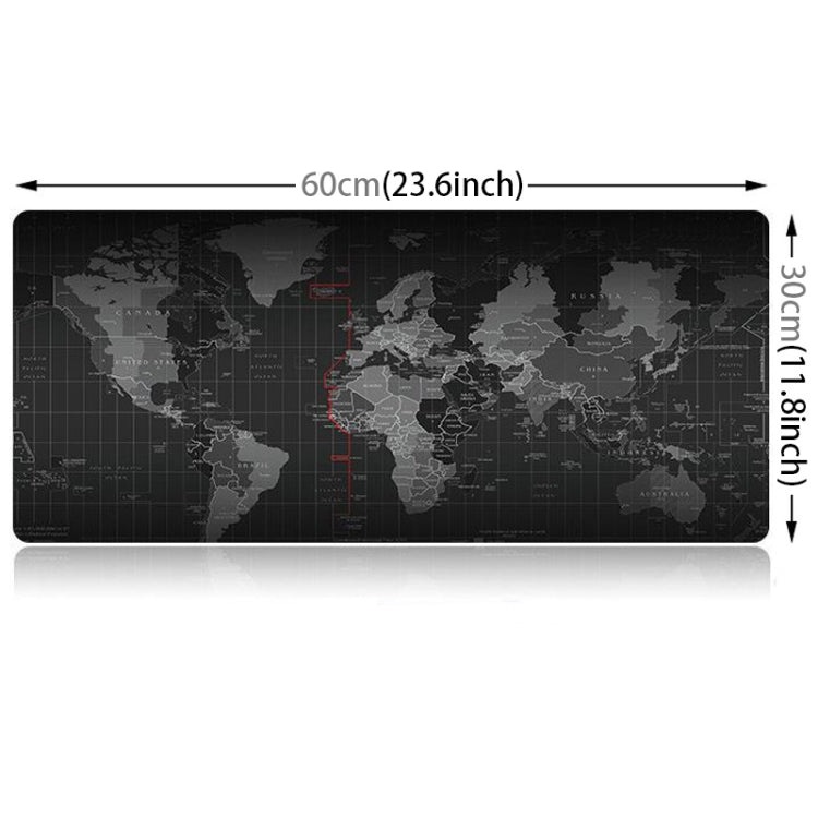 Extended Large Anti-Slip World Map Pattern Soft Rubber Smooth Cloth Surface Game Mouse Pad Keyboard Mat, Size: 60 x 30cm - Mouse Pads by PMC TechLife | Online Shopping South Africa | PMC TechLife
