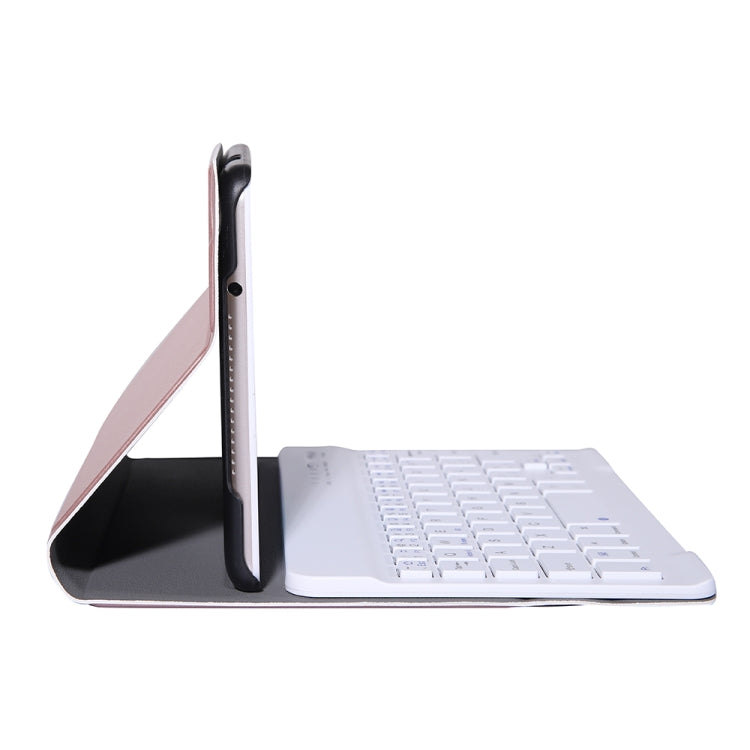 A0M5 Detachable Bluetooth Keyboard + Ultrathin Horizontal Flip Leather Tablet Case for Huawei MediaPad M5 & Honor Tab 5 8 inch, with Holder(Rose Gold)